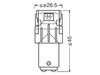 Orange P21/5W LED-lampor Osram LEDriving® SL - BAY15d