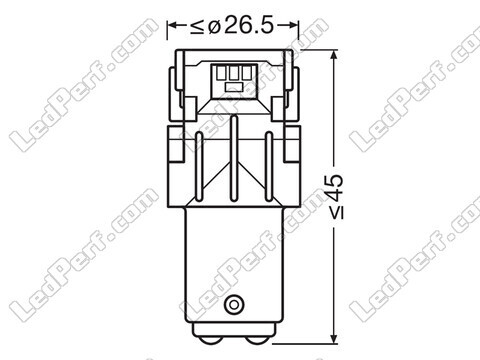 Orange P21/5W LED-lampor Osram LEDriving® SL - BAY15d