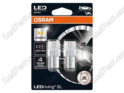 Orange P21/5W LED-lampor Osram LEDriving® SL - BAY15d