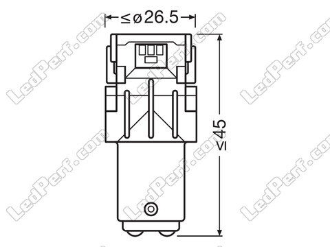 P21/5W LED-lampor Osram LEDriving® SL Röda - BAY15d