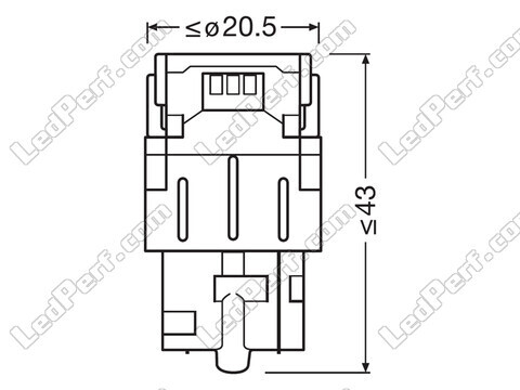 Orange W21W / WY21W LED-lampor Osram LEDriving® SL - W3x16d