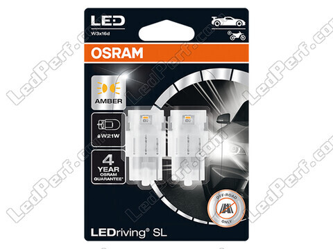 Orange W21W / WY21W LED-lampor Osram LEDriving® SL - W3x16d