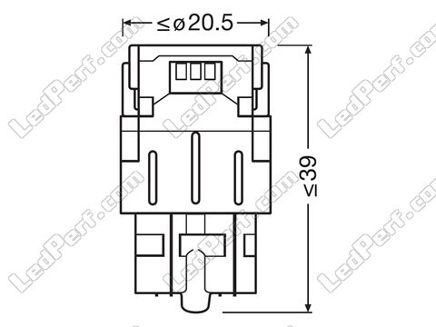 W21/5W LED-lampor Osram LEDriving® SL White 6000K - W3x16q