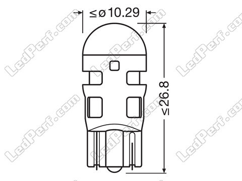 Orange W5W / WY5W LED-lampor Osram LEDriving® SL - W2.1x9.5d