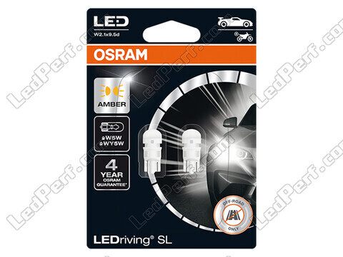 Orange W5W / WY5W LED-lampor Osram LEDriving® SL - W2.1x9.5d