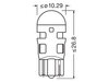 W5W LED-lampor Osram LEDriving® SL Röda - W2.1x9.5d