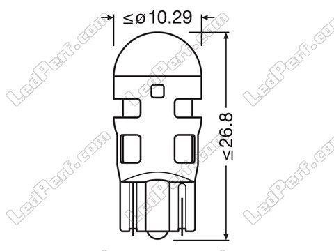 W5W LED-lampor Osram LEDriving® SL Röda - W2.1x9.5d