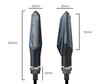 Dimensioner av dynamiska LED-blinkers 3 i 1 för Yamaha XJ 900 S Diversion