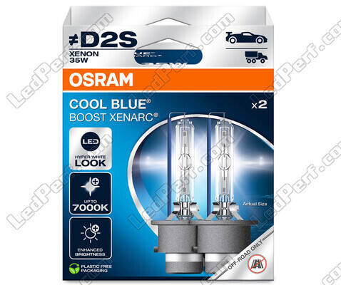 Xenonlampor D2S Osram Xenarc Cool Blue Boost 7000K art.nr: 66240CBB-2HB i paket med 2