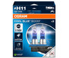 Spollampor H11 Osram Cool Blue Boost 5500K xenon Effekt art.nr.: 62211CBB-2HB i paket med 2 lampor