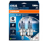 Spollampor H4 Osram Cool Blue Boost 5500K xenon Effekt art.nr.: 62193CBB-2HB i paket med 2 lampor