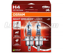 Paket med 2 lampor H4 Osram Night Breaker Laser +150% - 64193NL-2HB