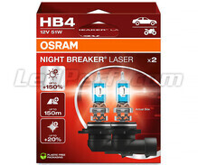 Paket med 2 lampor HB4 Osram Night Breaker Laser +150% - 9006NL-2HB