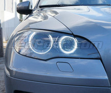 Paket Angel Eyes H8 med LED-lampor (ren vit 6000K) för BMW X6 (E71 E72) - MTEC V3.0