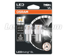 Orange PY21W LED-lampor Osram LEDriving® SL - BAU15s